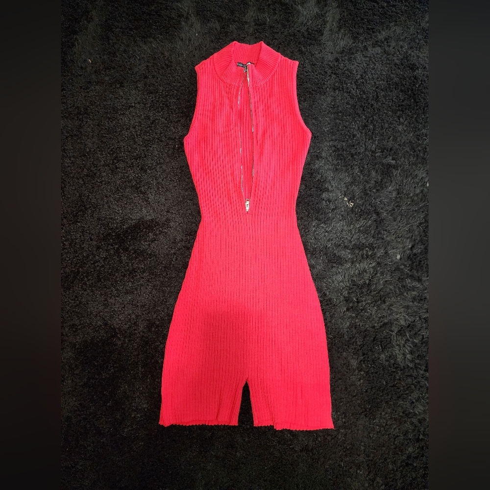 Never Worn! Red Fashion Nova Romper - Size Small